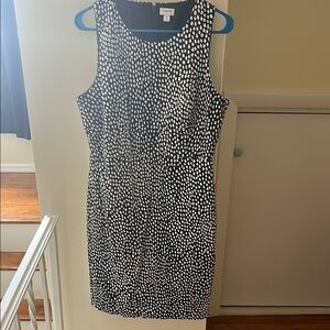 J Crew Black and White Sheath Dress